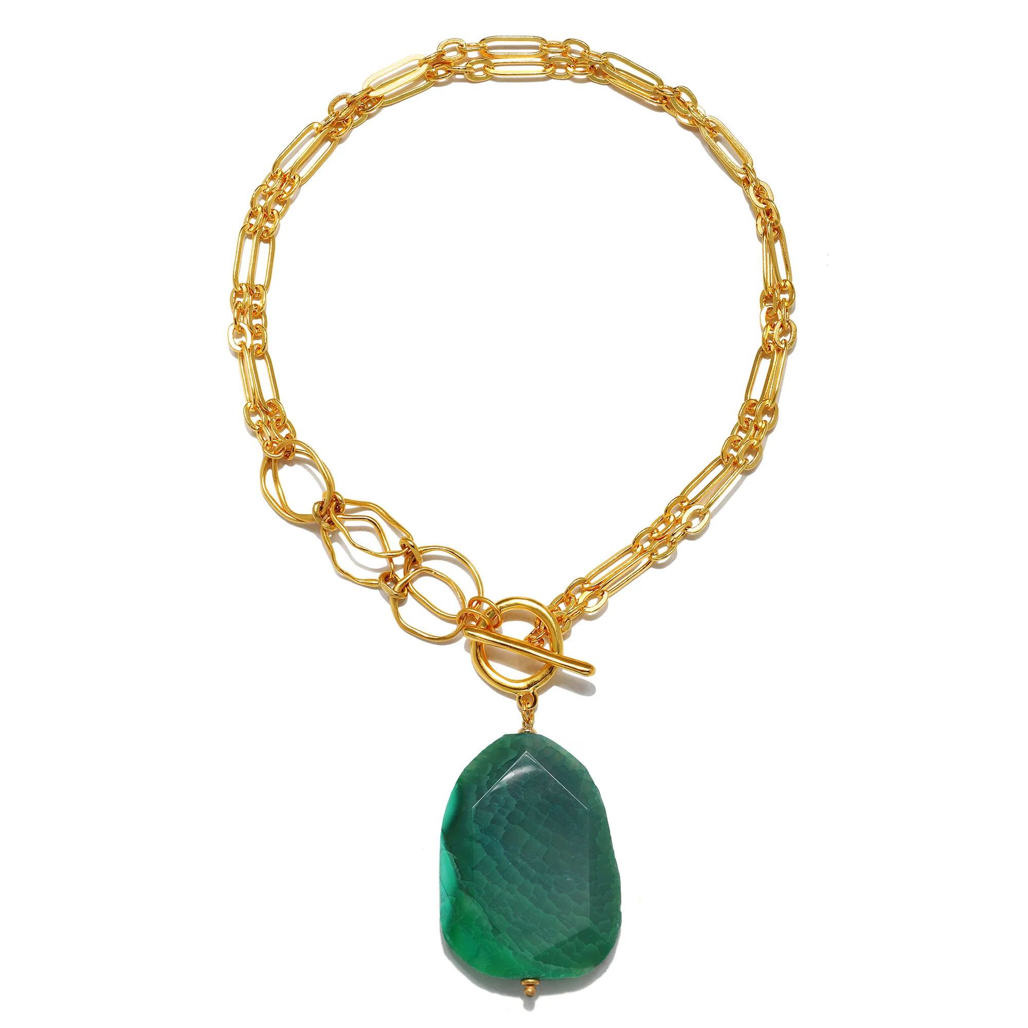 Agnes Convertible Necklace- Green - Image 3