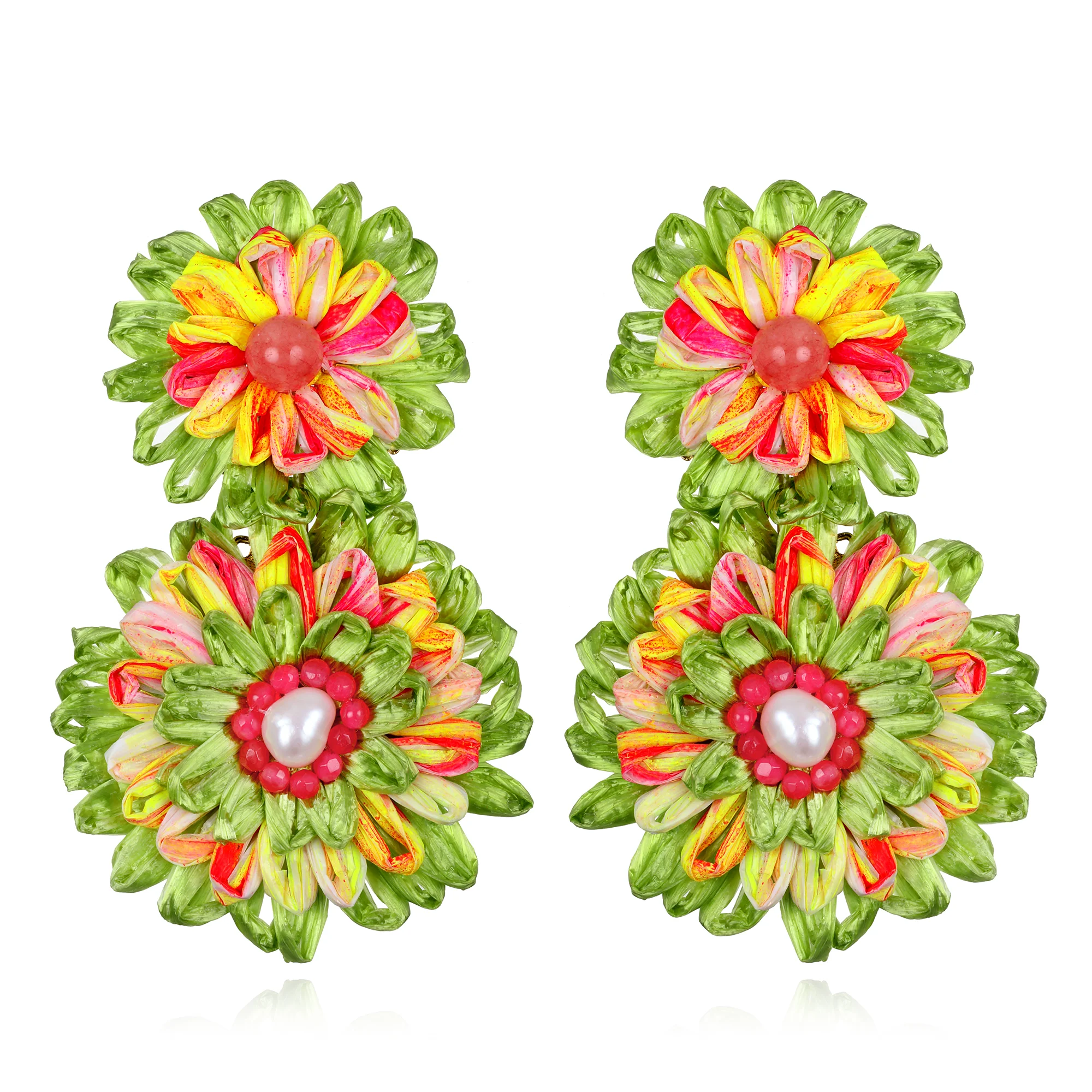 Bougainvillea Statement Earrings - Image 3