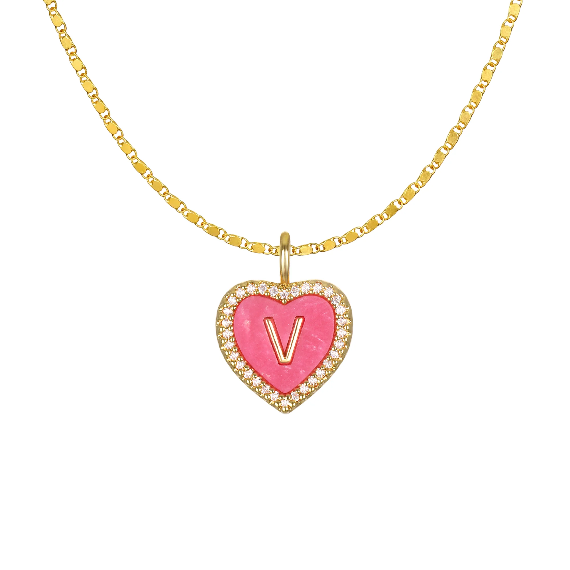 Cami Heart Initial Necklace - Image 24