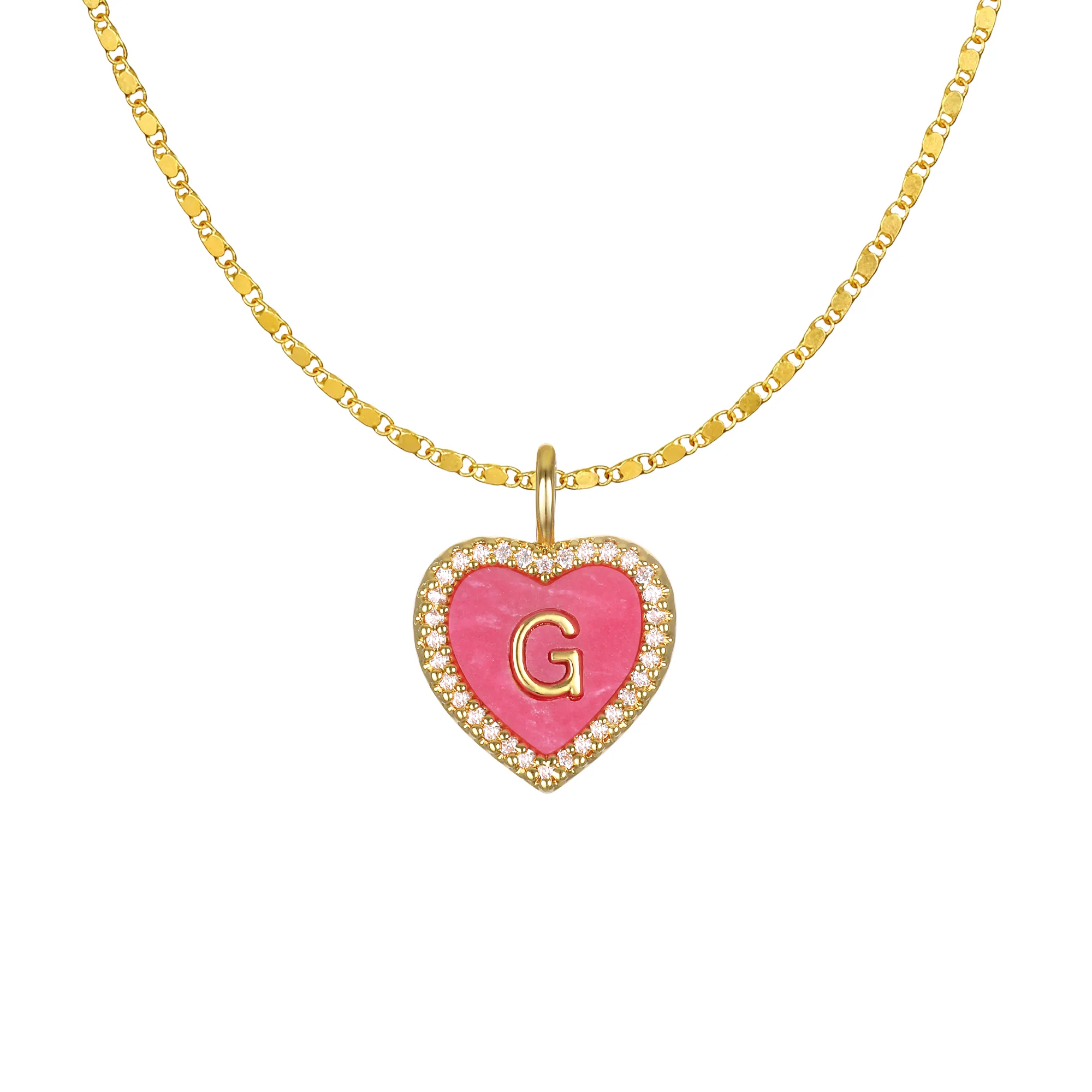 Cami Heart Initial Necklace - Image 9