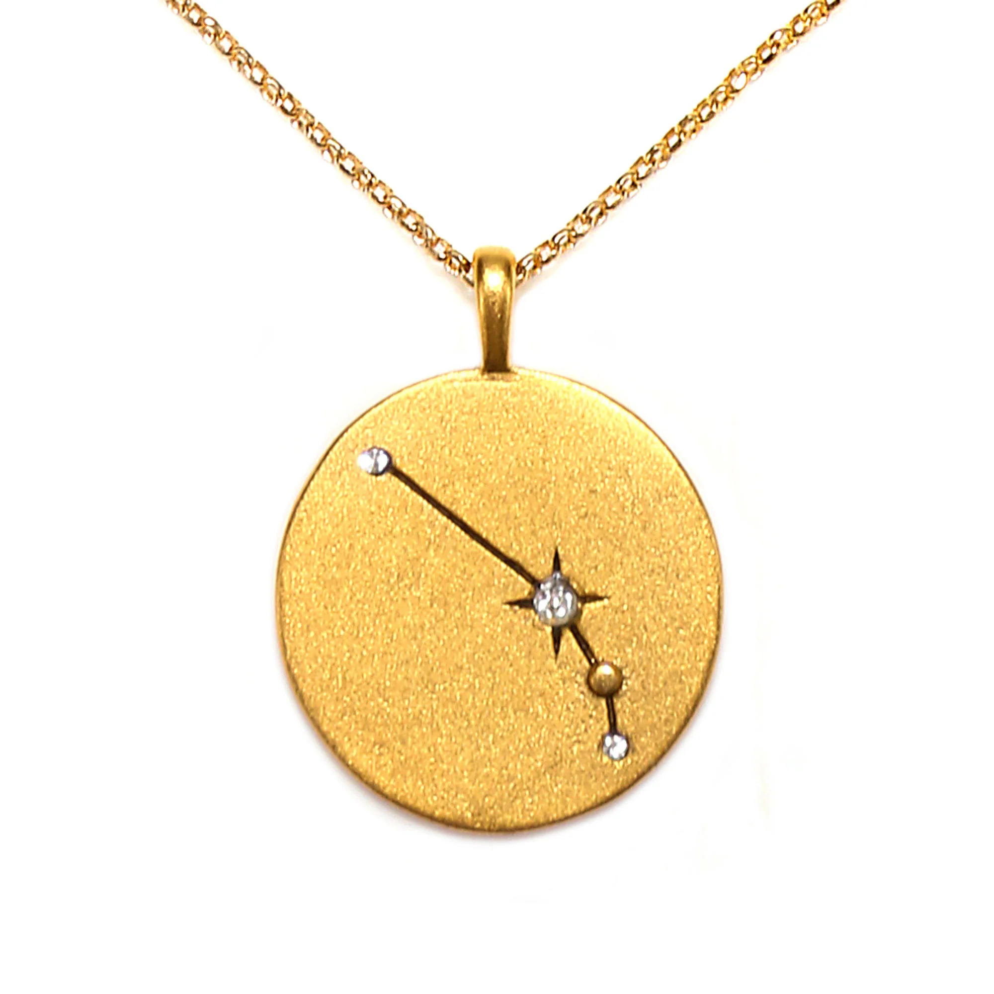 Celestial Star Maps Necklace- Gold - Image 3