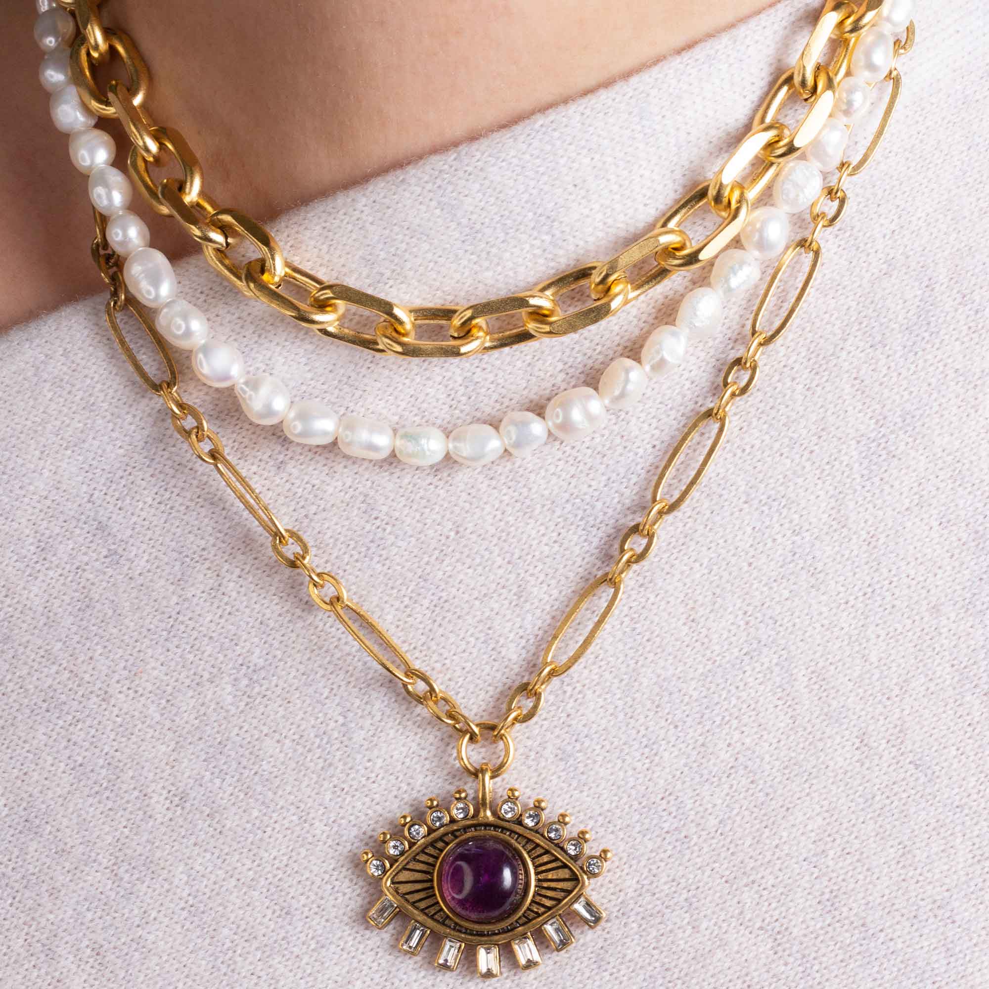 Dalila Evil Eye Talisman Necklace - Image 5