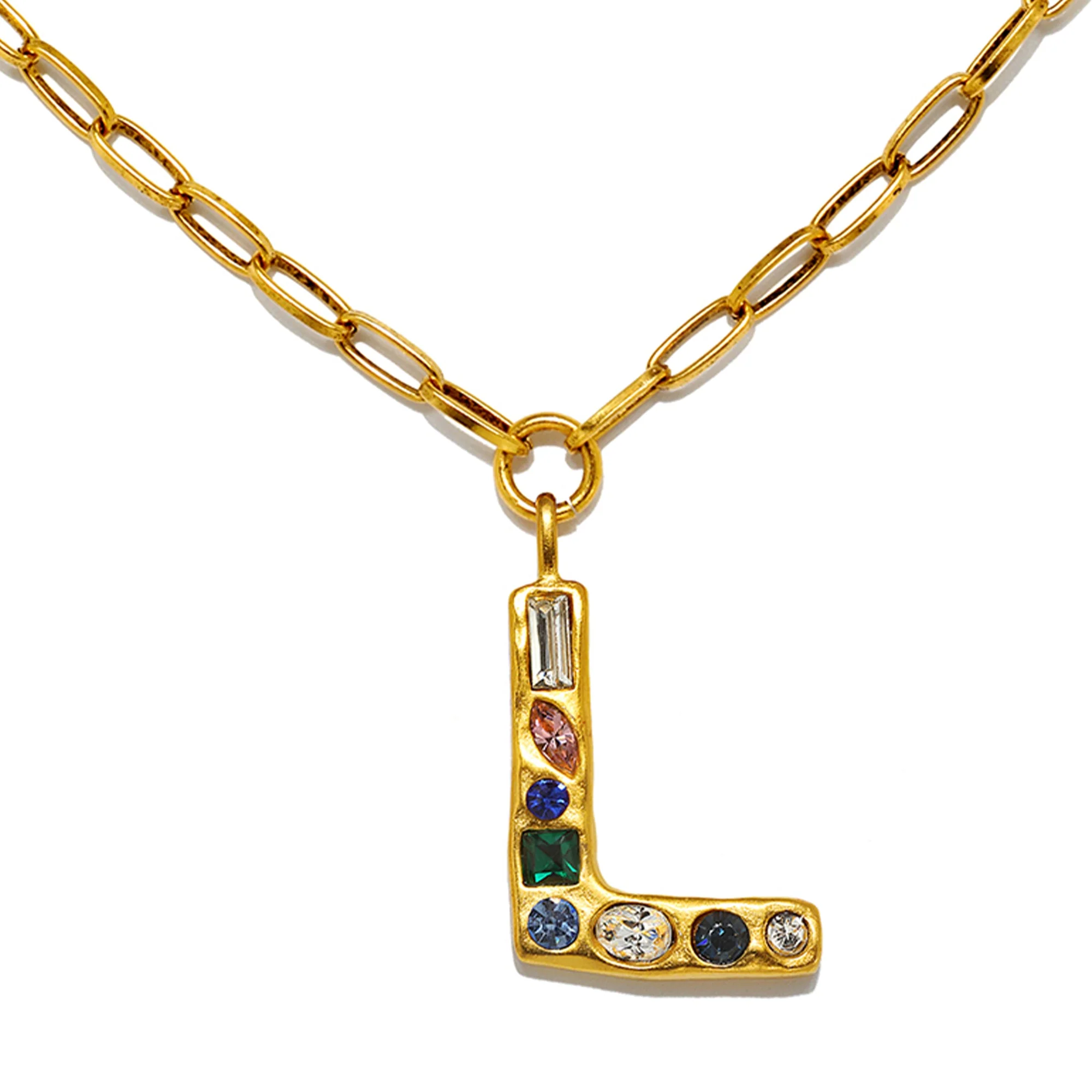 Emilie Gem Initial Necklace - Image 15