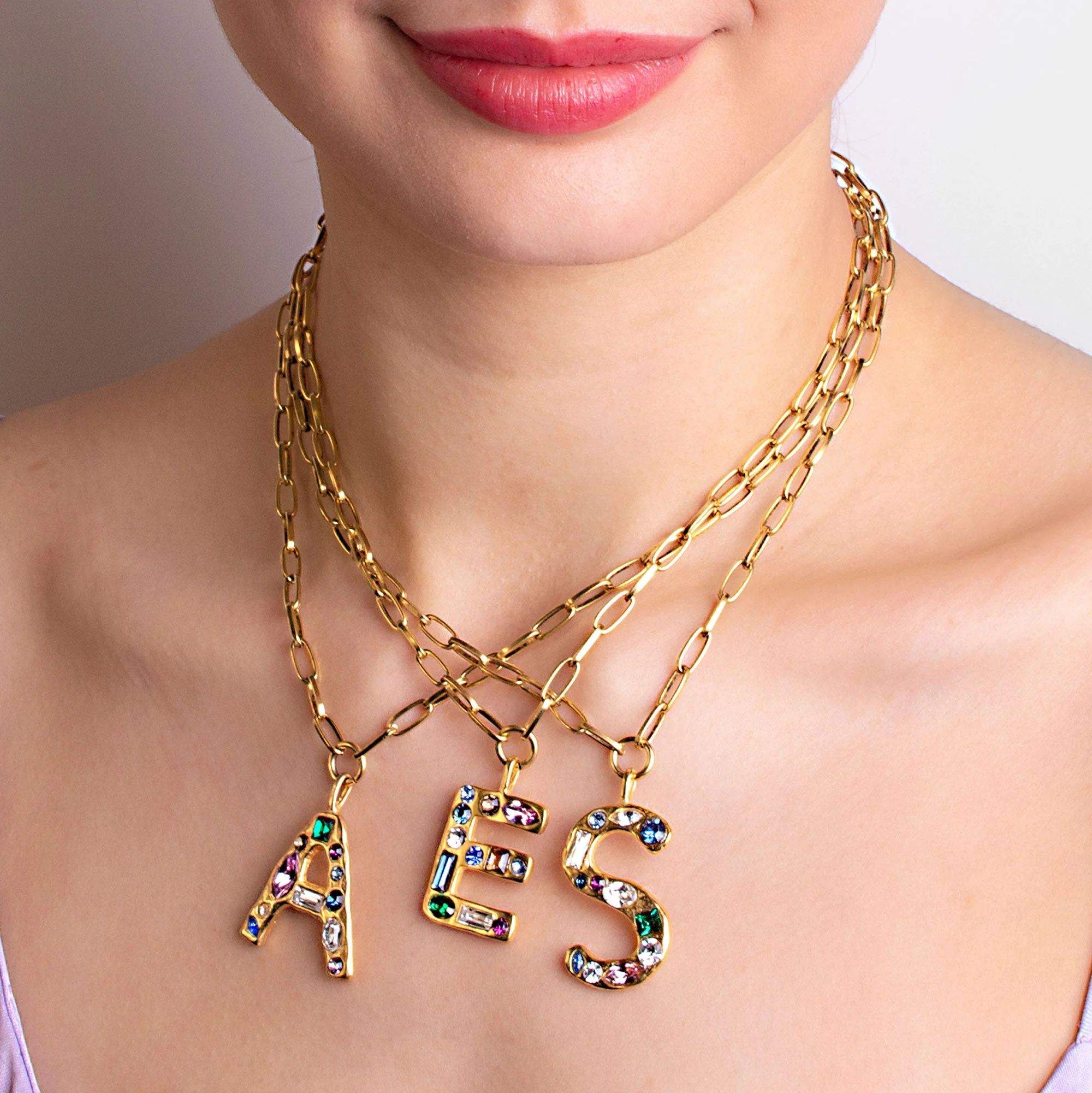 Emilie Gem Initial Necklace - Image 28