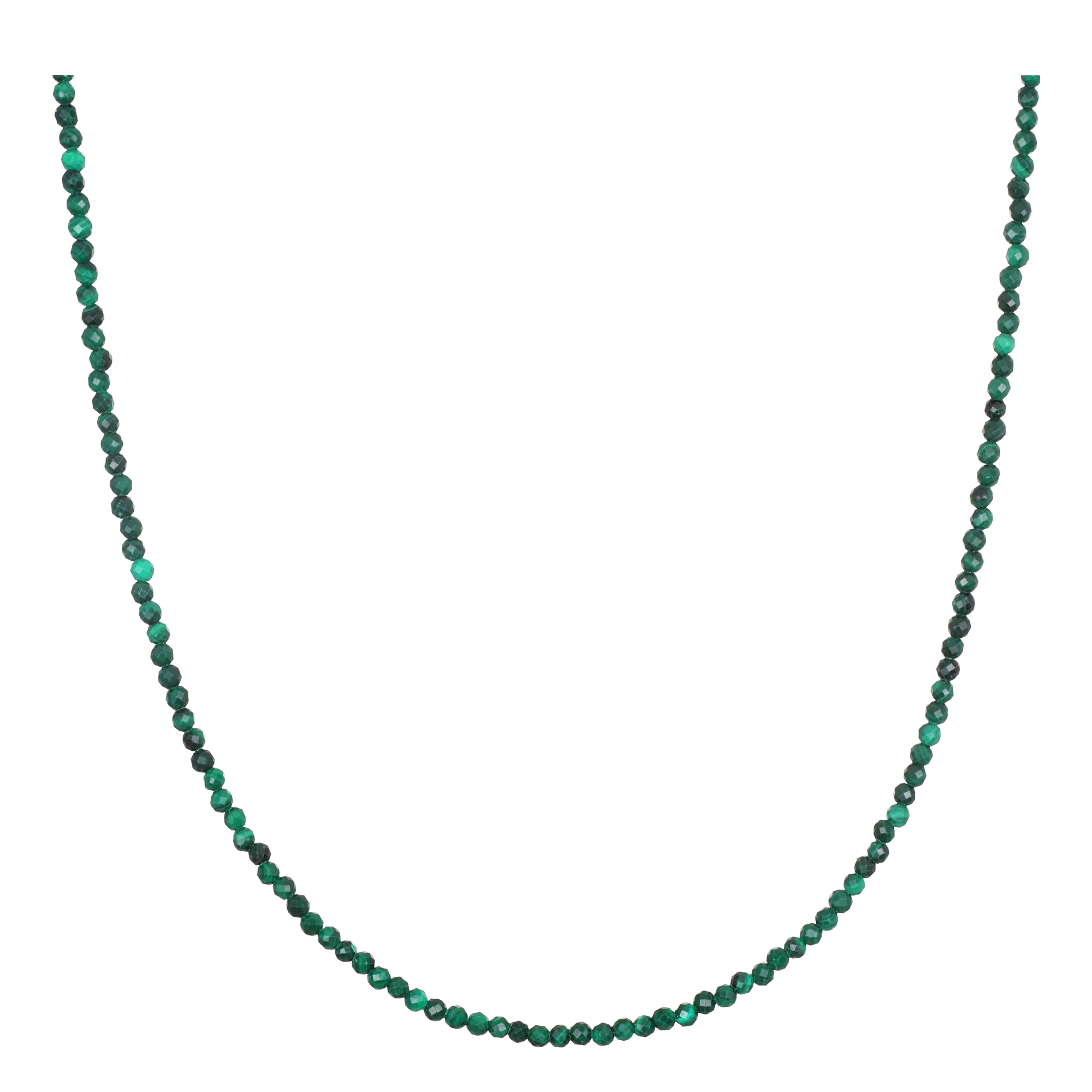 Faceted Malachite Necklace - 16"