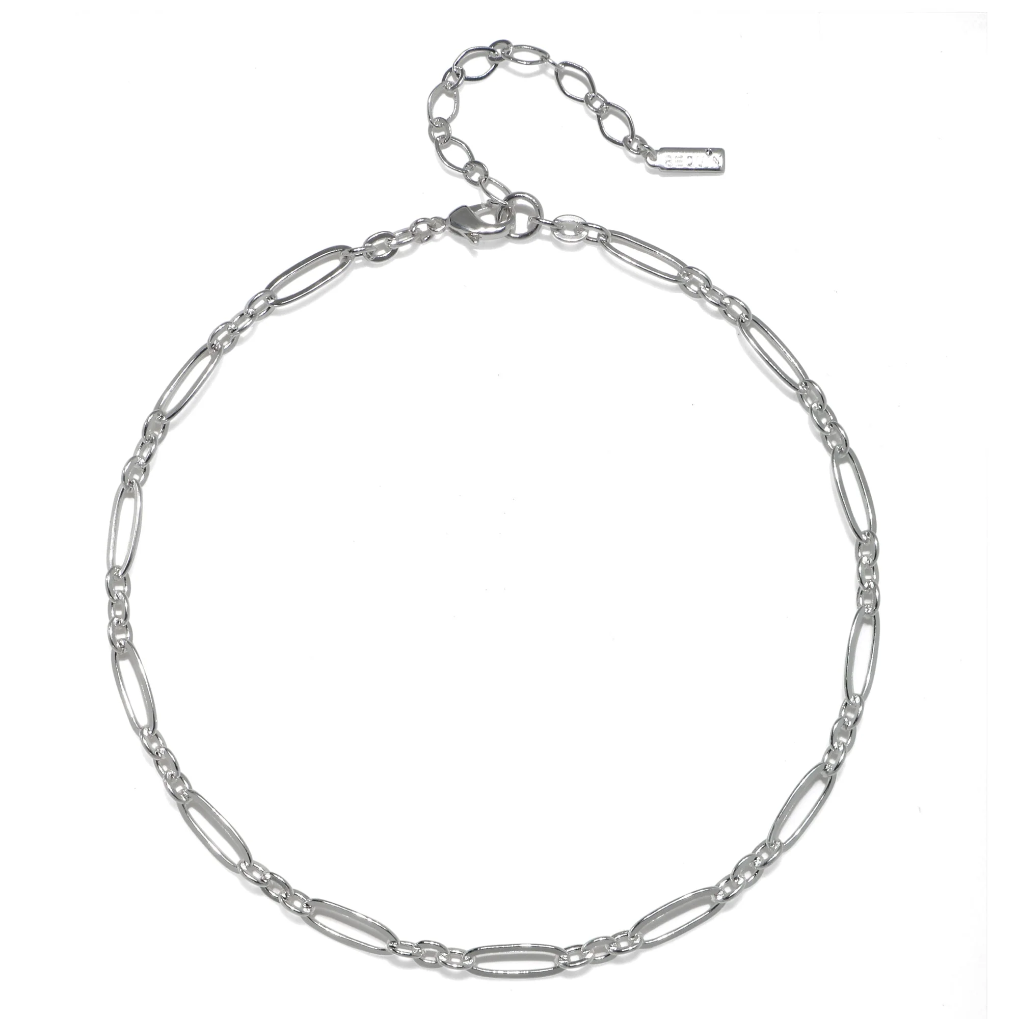 Figaro Link Necklace - Rhodium