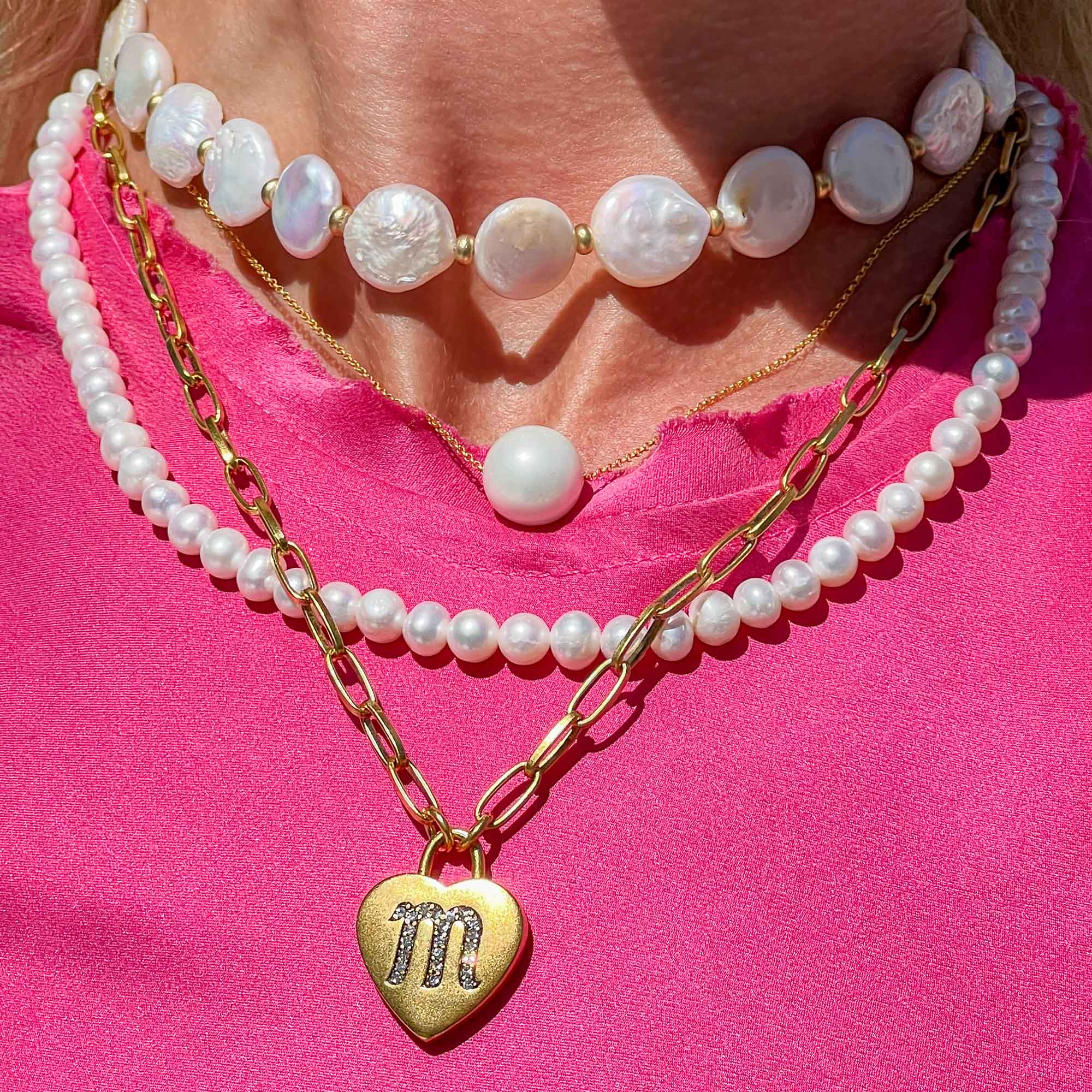 Heart Initial Necklace - Image 3