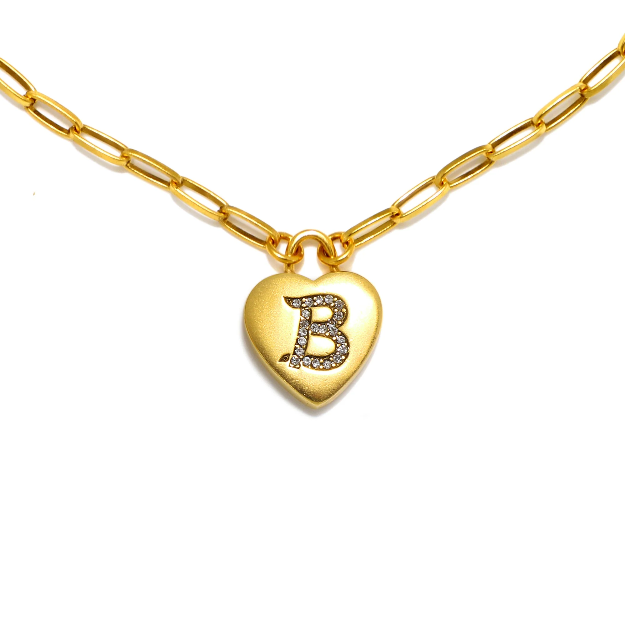 Heart Initial Necklace - Image 7