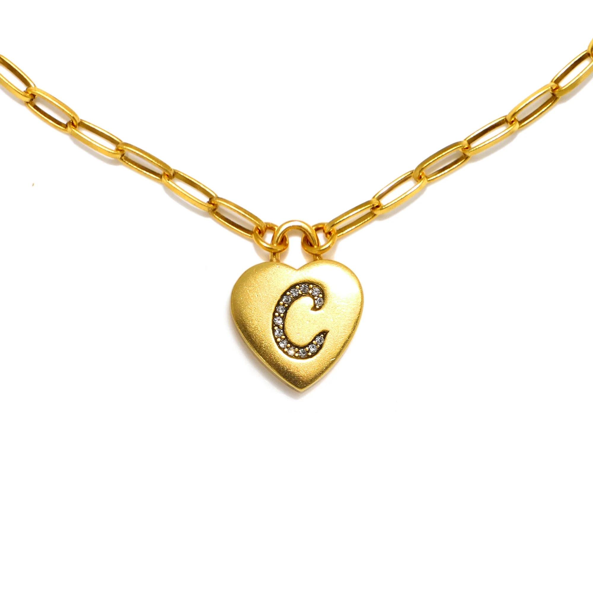 Heart Initial Necklace - Image 9
