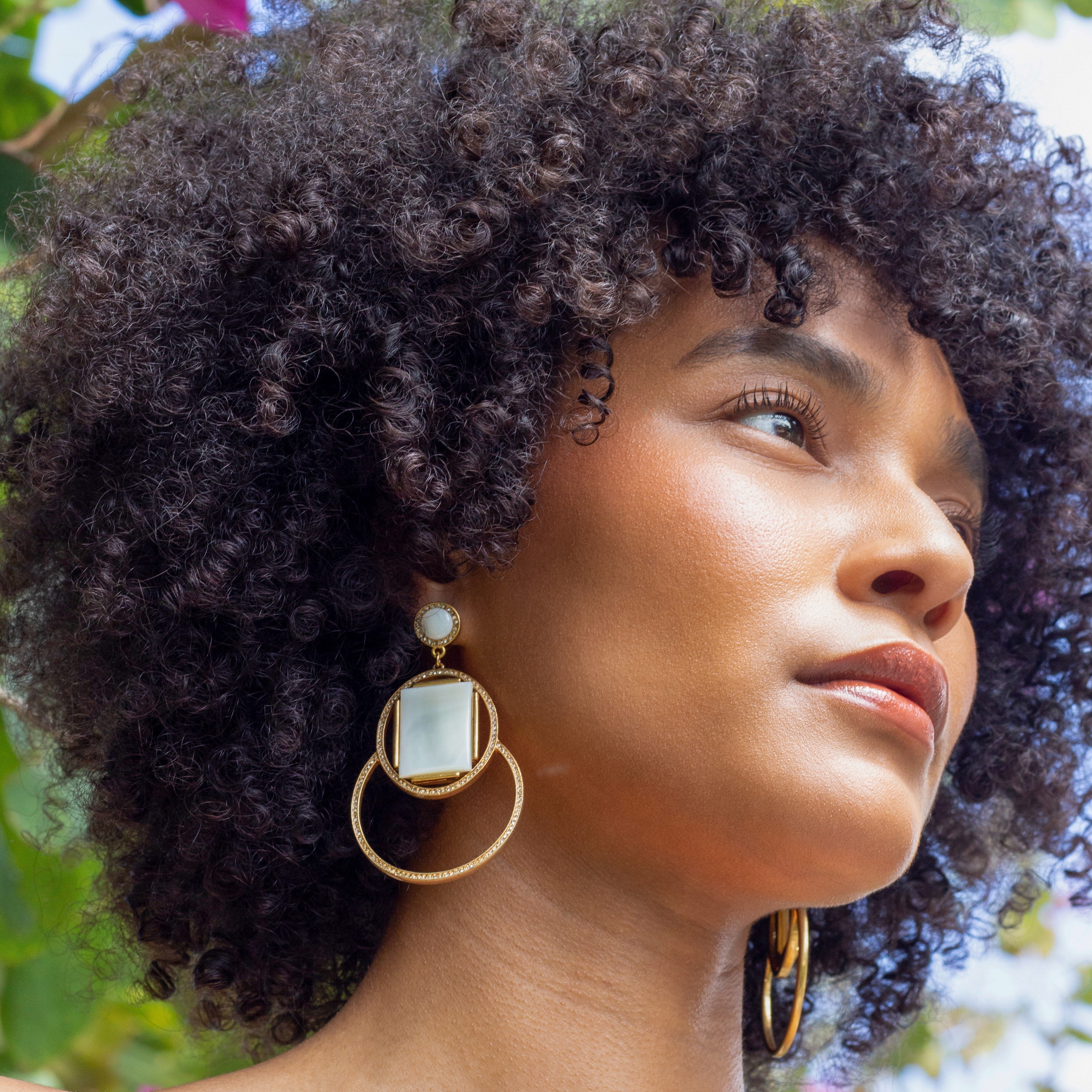 Marquesas Drop Earrings - Mother of Pearl - Image 2