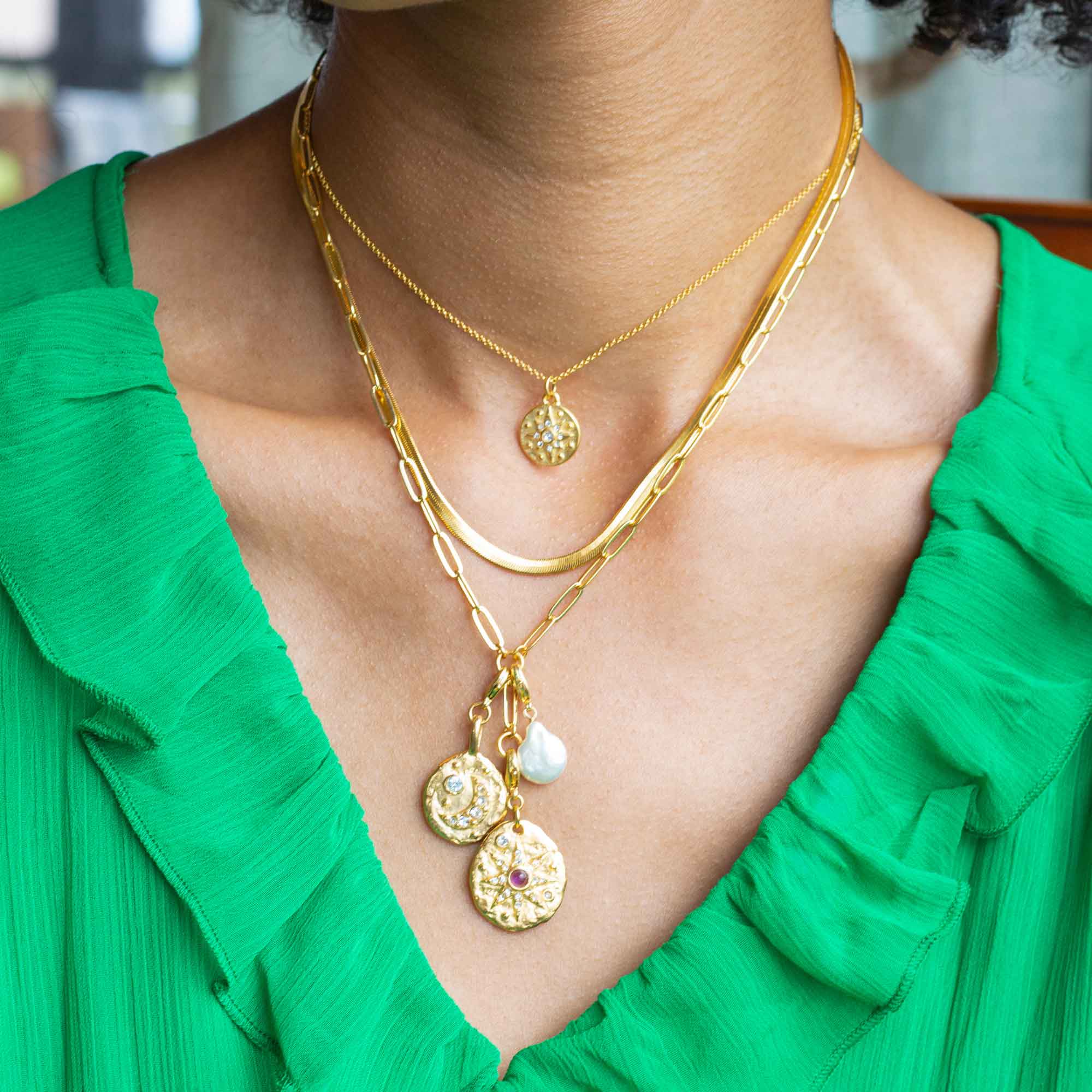 Myth and Magic Celestial Trio Charm Necklace - Image 4