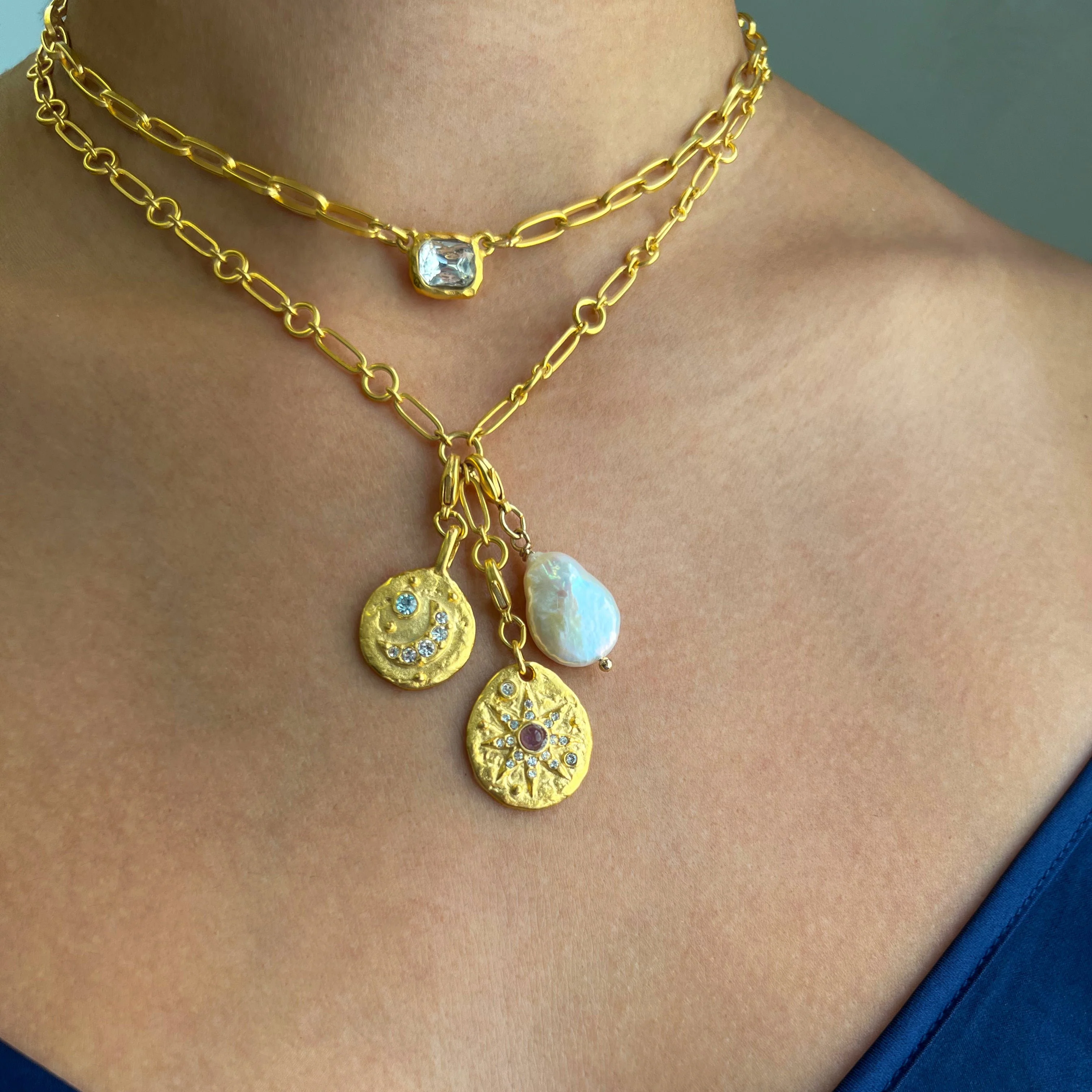 Myth and Magic Celestial Trio Charm Necklace - Image 5
