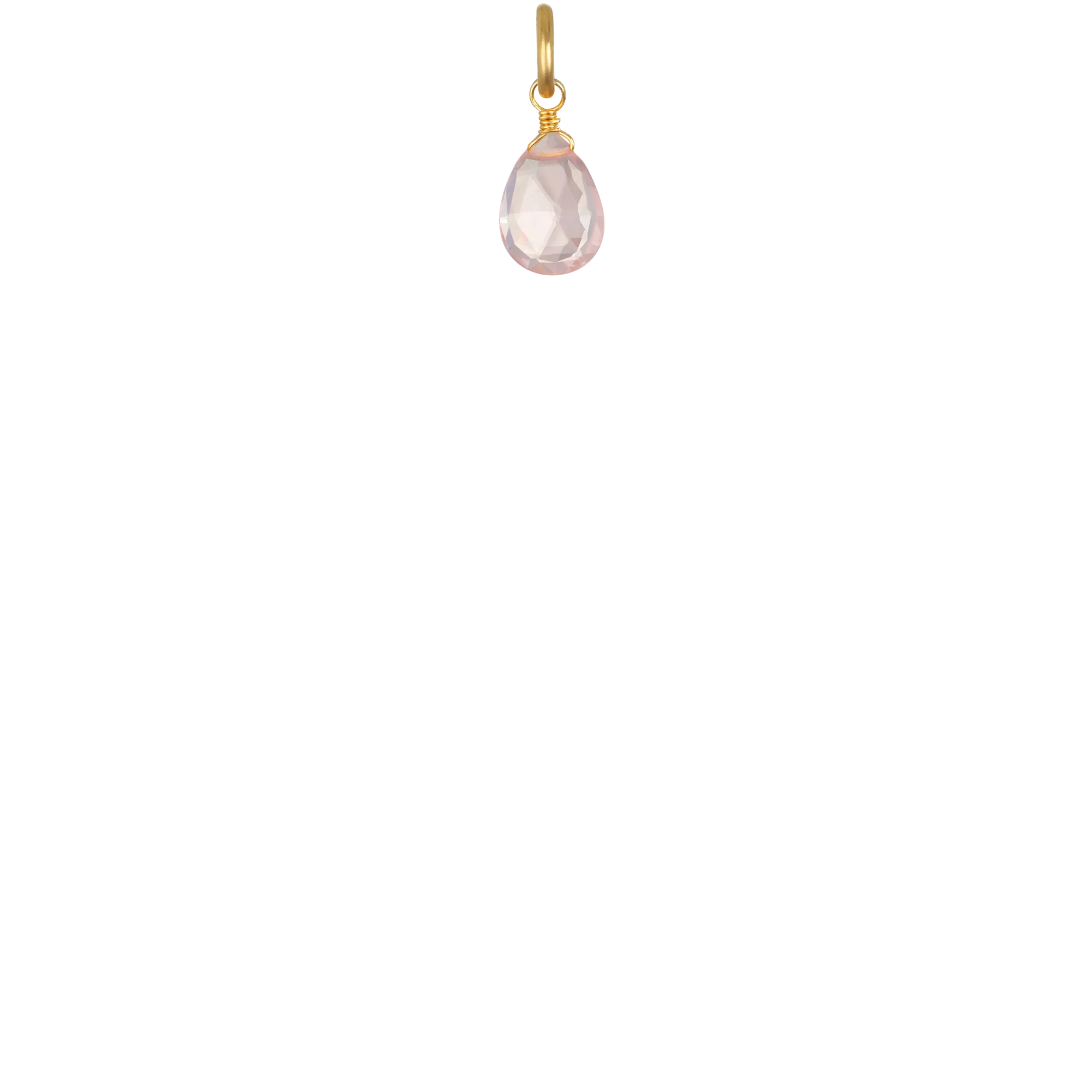 Rose Quartz Briolette- October Birthstone