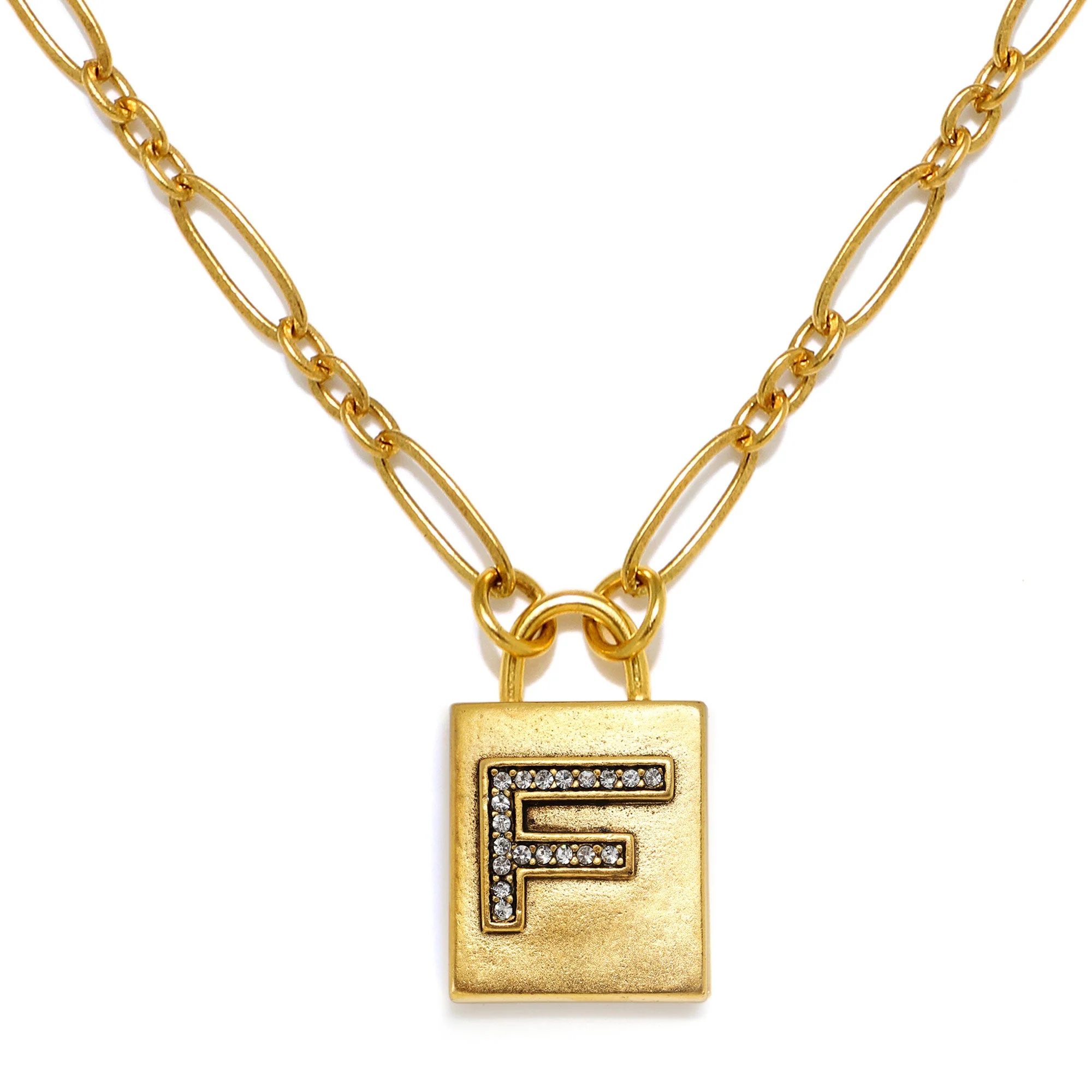 Padlock Initial Necklace - Image 10