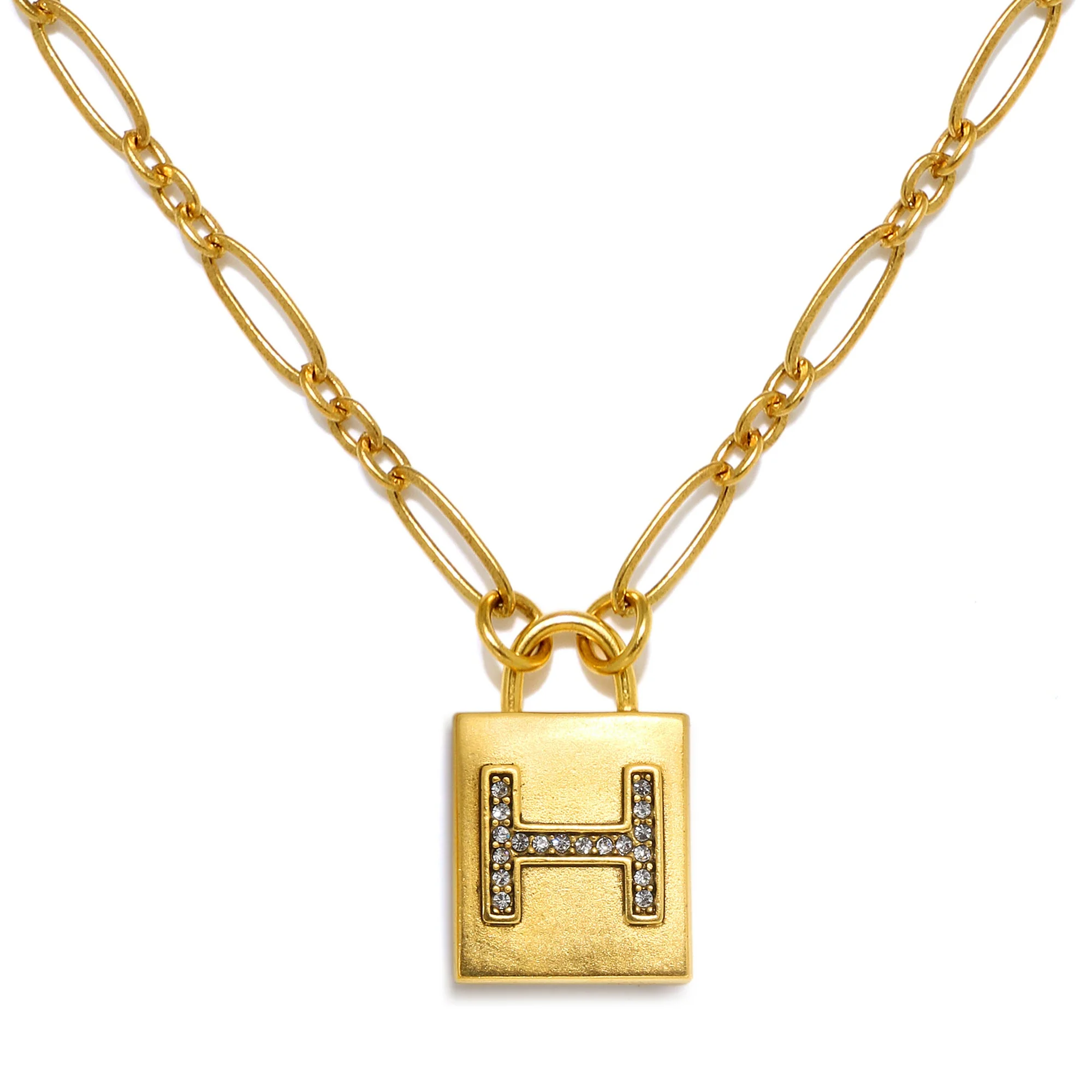 Padlock Initial Necklace - Image 12