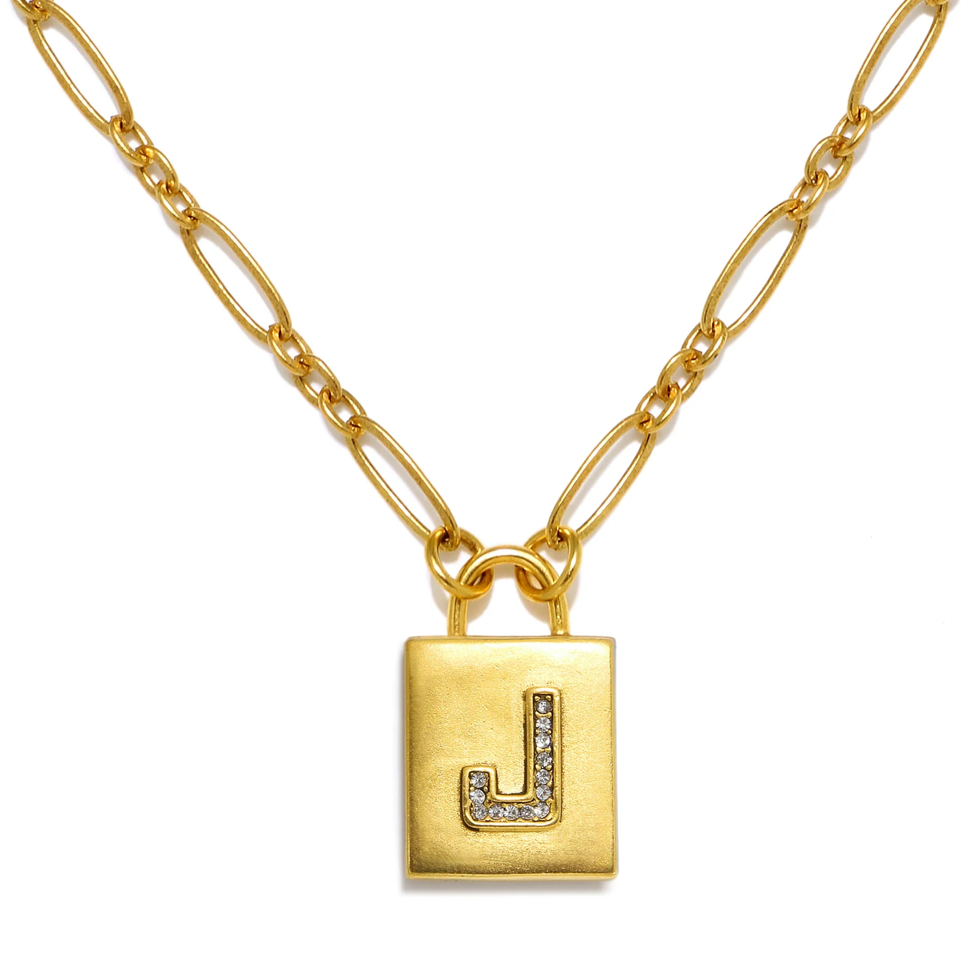 Padlock Initial Necklace - Image 14