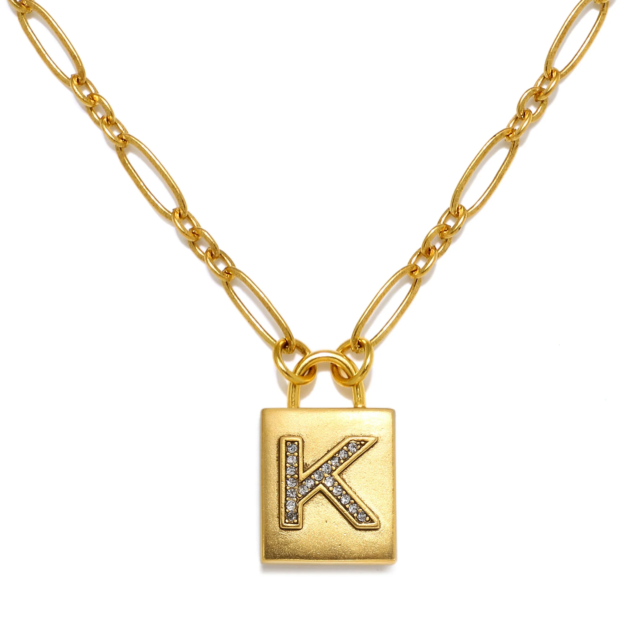 Padlock Initial Necklace - Image 15