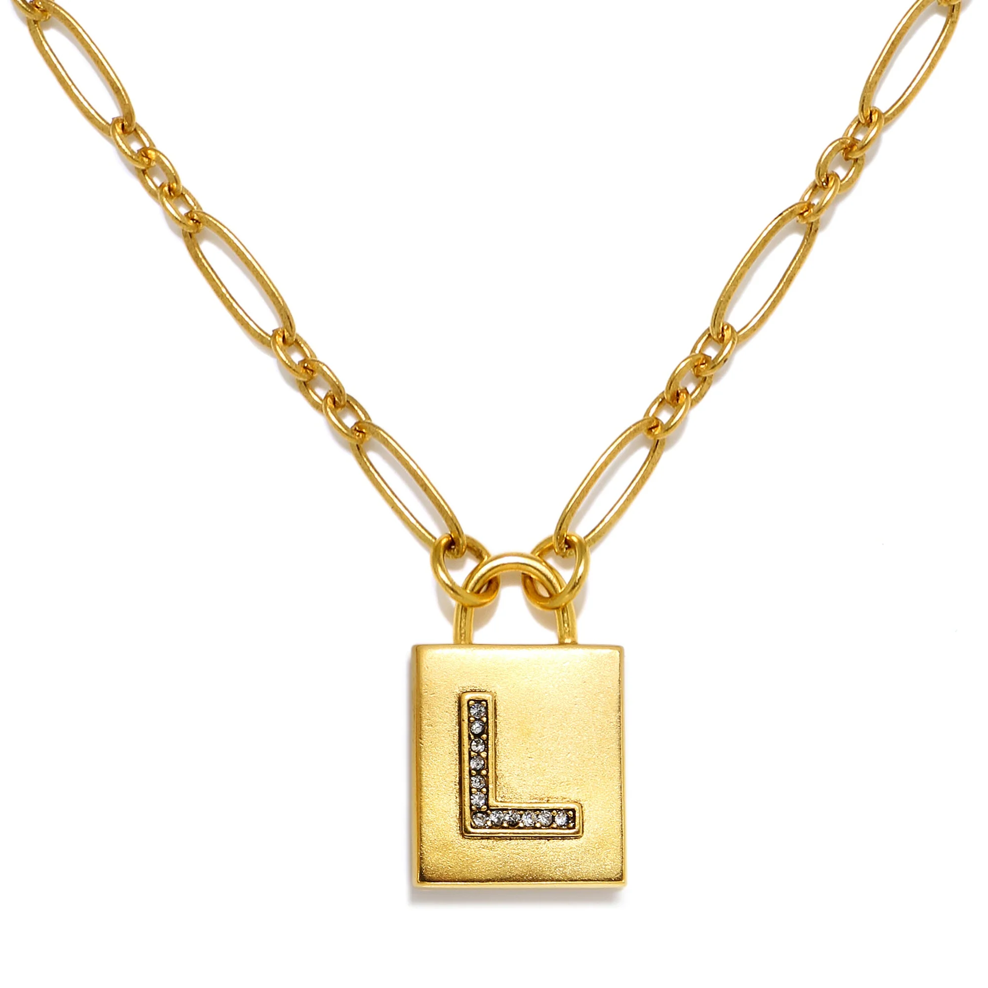Padlock Initial Necklace - Image 16