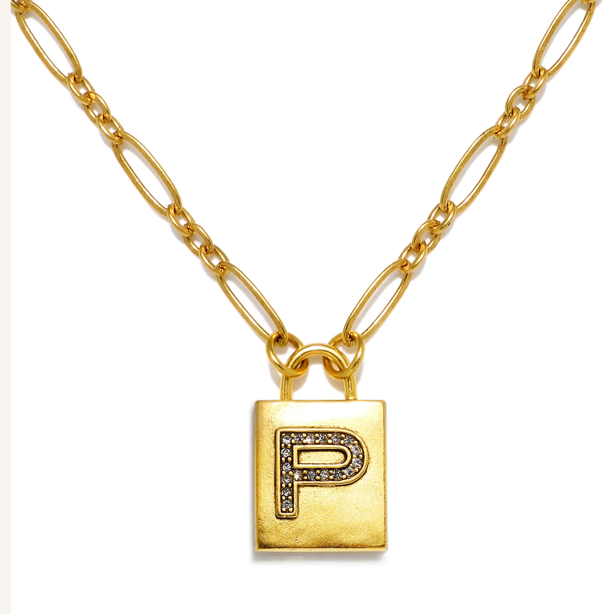 Padlock Initial Necklace - Image 19