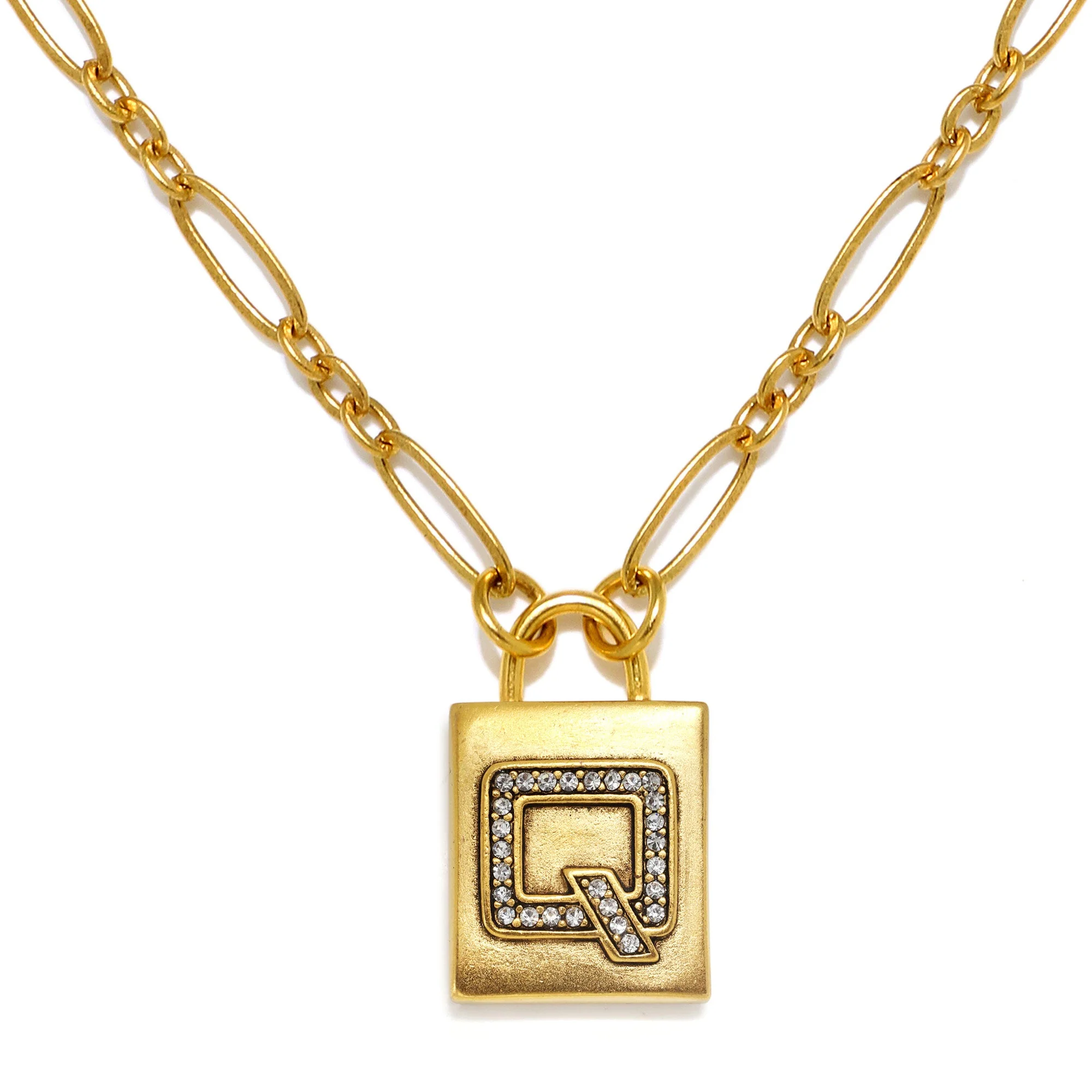 Padlock Initial Necklace - Image 20