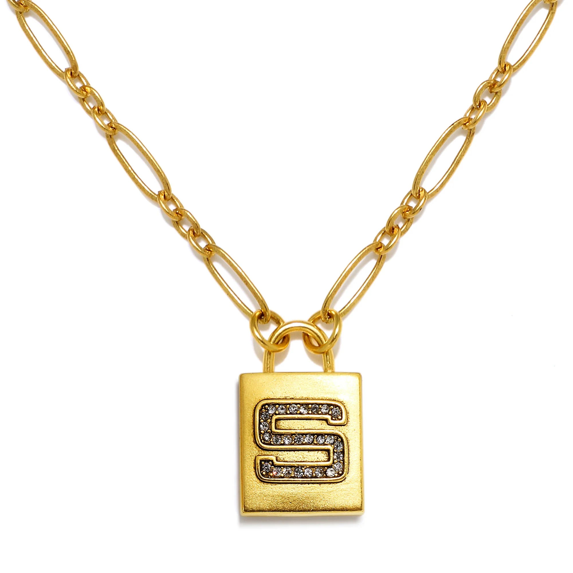 Padlock Initial Necklace - Image 22