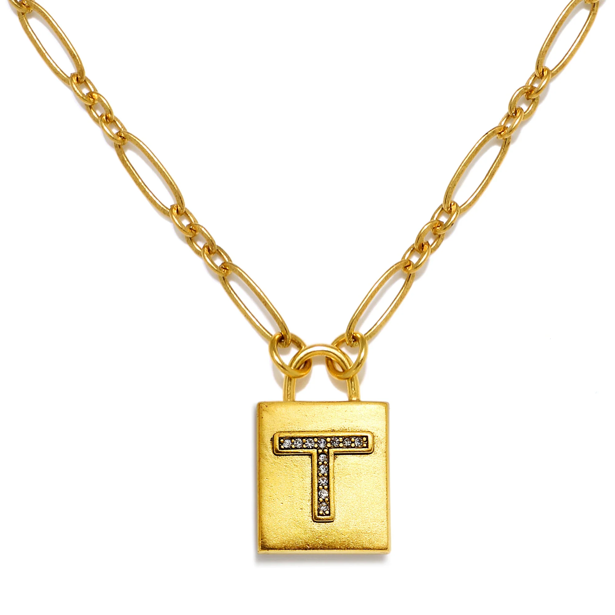 Padlock Initial Necklace - Image 23