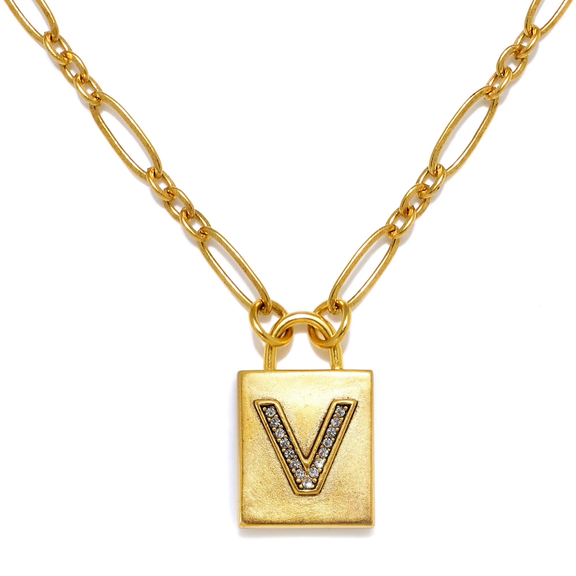 Padlock Initial Necklace - Image 25