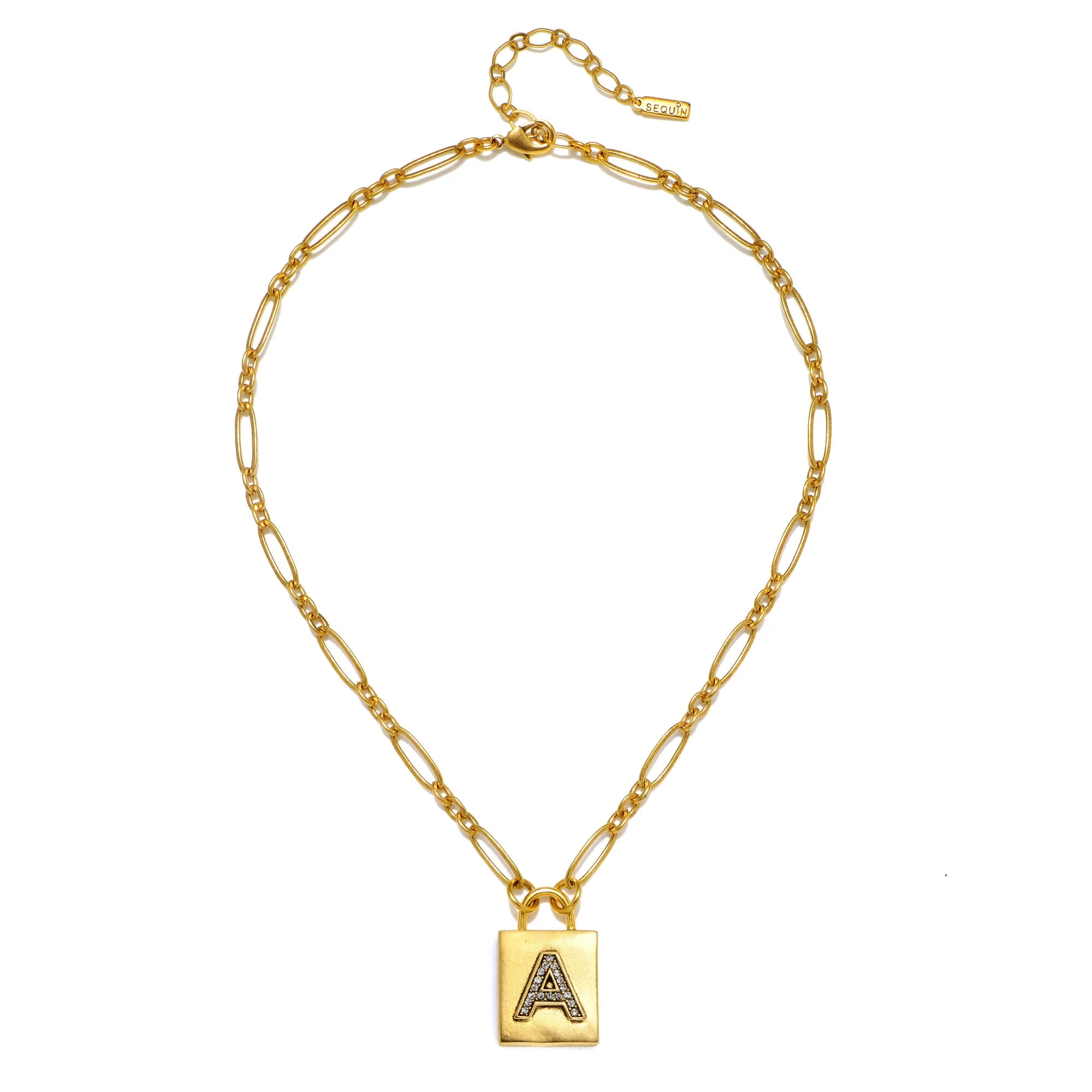 Padlock Initial Necklace - Image 5