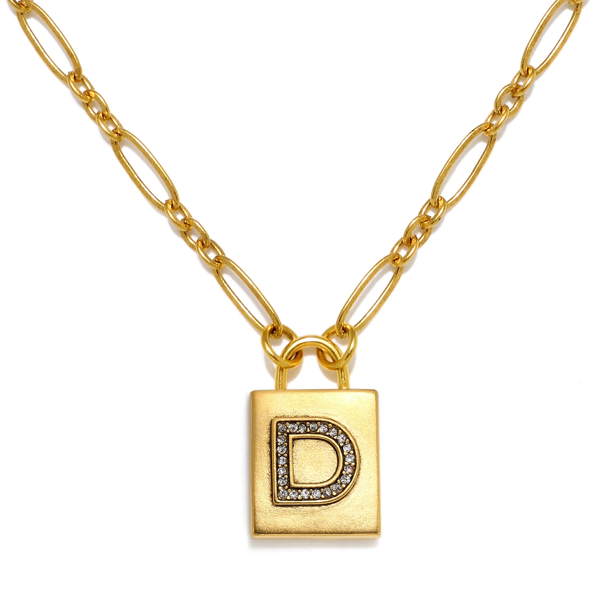 Padlock Initial Necklace - Image 8