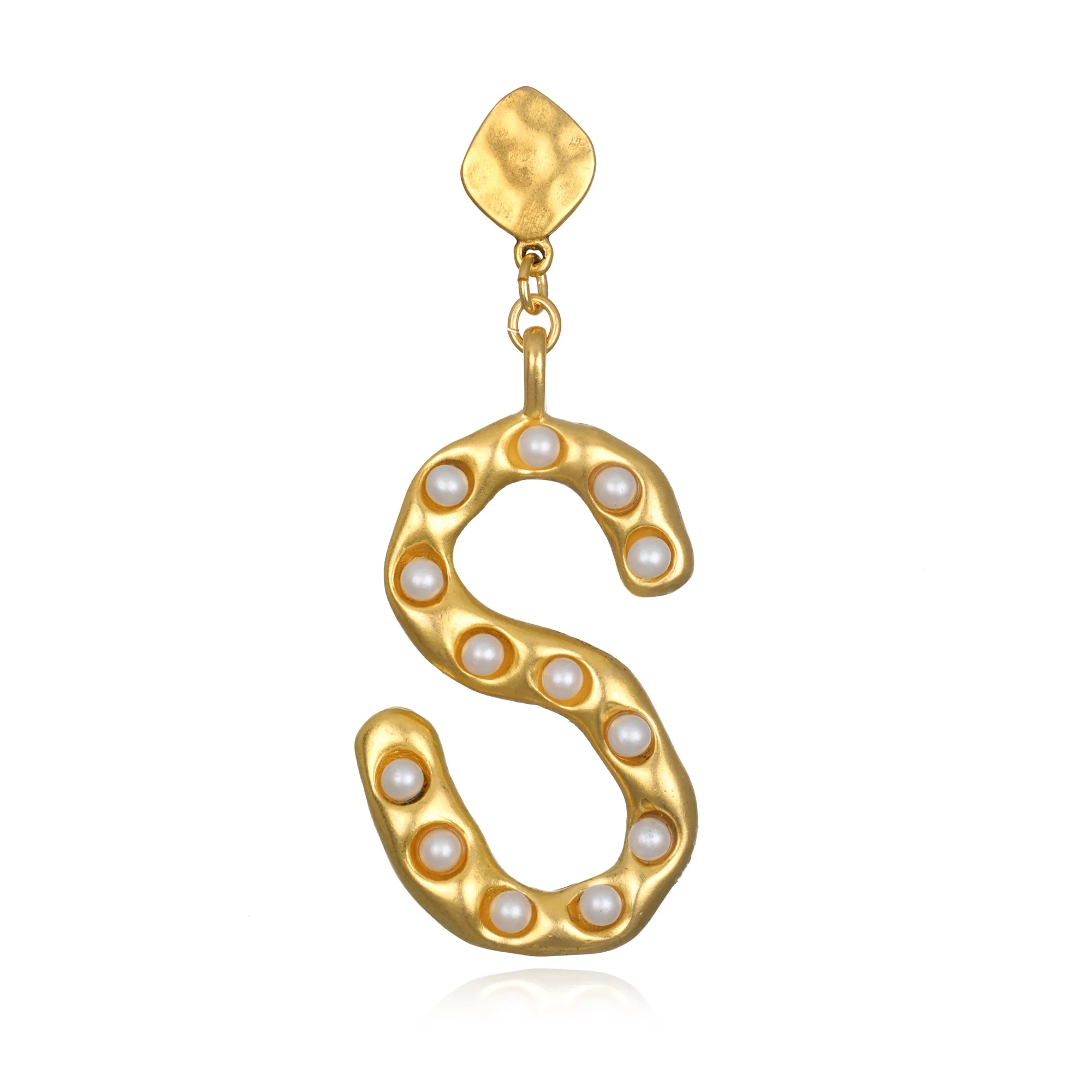 Pearl Initial Single Earring - Image 16