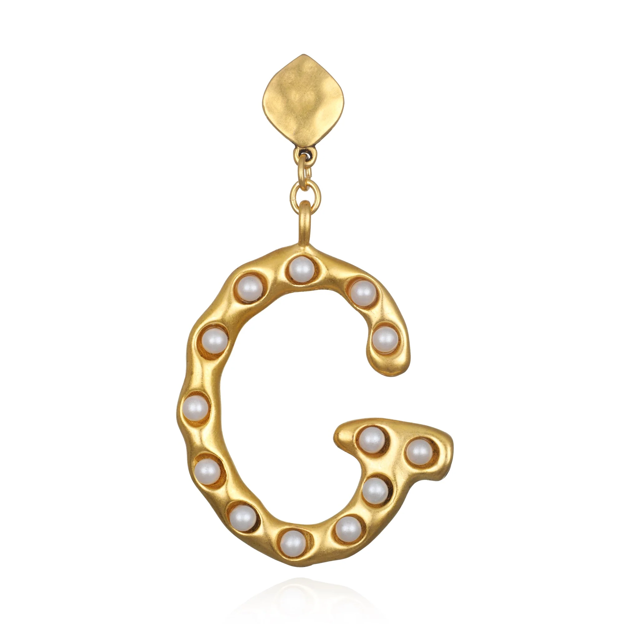 Pearl Initial Single Earring - Image 8