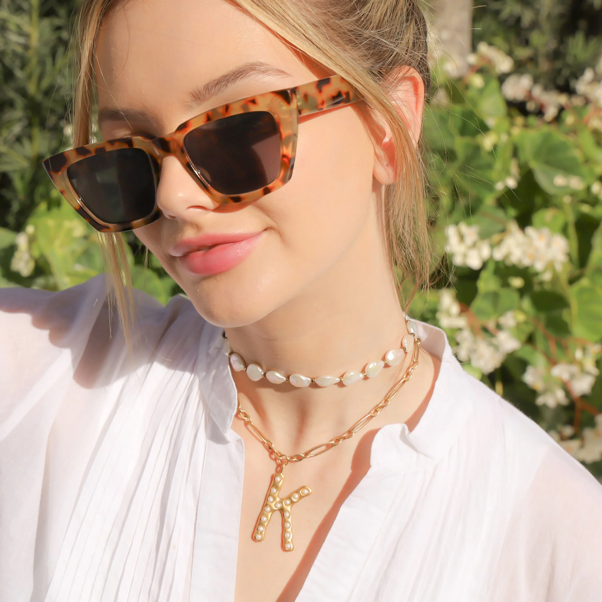 Pearl Initial Necklace - Image 5