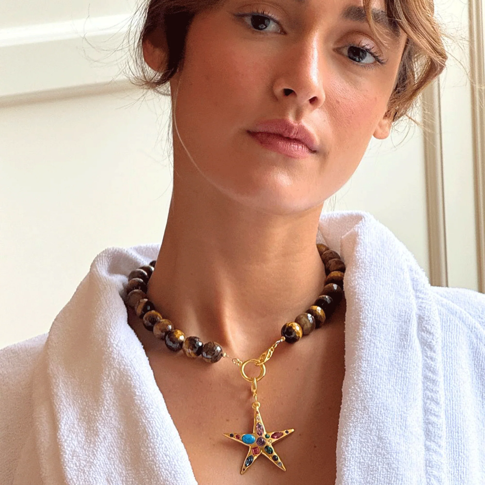 Tiger's Eye Gumball Necklace - Image 2